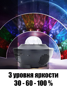 Световая установка Диско шар с лазером звёздное небо Огонёк OG-LDS30