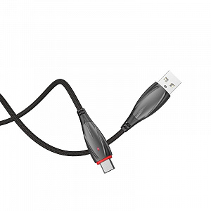 HOCO U71 Черный кабель USB 2.4A (microUSB) 1.2м