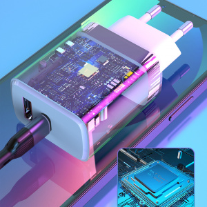 SENDEM OG34 ЗУ с TYPE-C/USB + кабель IOS Lightning-Type-C 1.2м (PD20W+QC3.0, 3000mA)