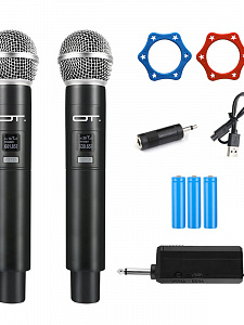 Микрофон караоке беспроводной набор 2 шт Орбита OT-ERM11