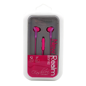 ELMCOEI EV-182 Розовые наушники-гарнитура (3.5мм)