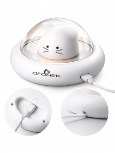 Ночник детский аккумуляторный мышка Огонёк OG-LDP21 Теплый желтый