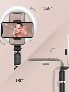 Орбита OT-SMH18 палка для селфи, трипод (194-798мм, пульт Bluetooth, LED)