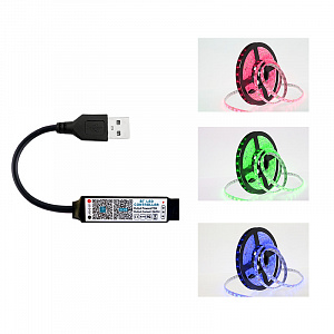 Огонек OG-LDL41 LED контроллер USB 5В (Bluetooth, RGB, 4PIN)