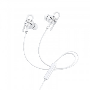HOCO M84 Белые наушники вакуум - гарнитура (3.5мм)
