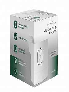 Увлажнитель воздуха для дома аккумуляторный с подсветкой Огонёк OG-HOM03 Белый