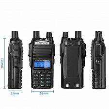 Рация Baofeng UV-82 5W с гарнитурой черная