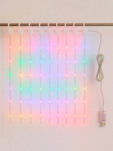 Гирлянда штора интерьерная, умная Bluetooth 3х2 м, ARGB Огонёк OG-LDG26