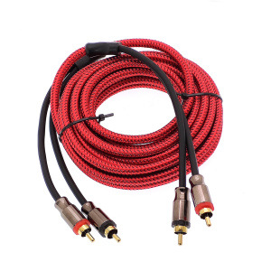 Межблочный аудио кабель 2RCA для авто 5 метров TDS TS-CAD12