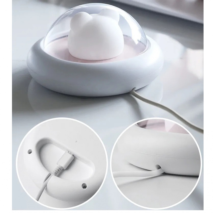 Ночник детский аккумуляторный мышка Огонёк OG-LDP21 Теплый желтый