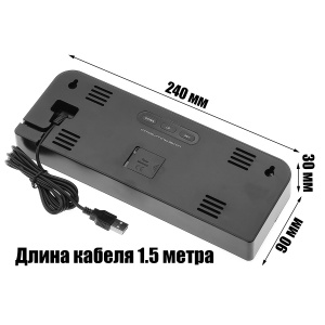 Часы настенные, настольные электронные с температурой Орбита OT-CLW21 Зеленые