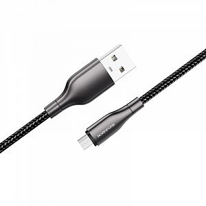 BOROFONE BX45 Черный кабель USB 2.4A (microUSB) 1м