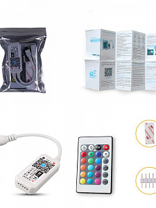 Огонек OG-LDL25 LED контроллер DC 5-28В (Wi-Fi, RGB, 4PIN, пульт)