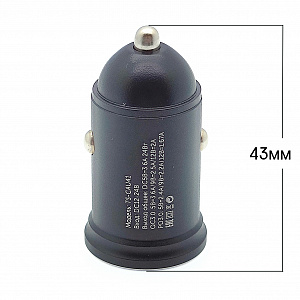 TDS TS-CAU41 ЗУ авто USB (PD20W+QC3.0, 3600mA)