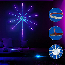 Светодиодная Bluetooth лента Фейерверк с пультом Огонёк OG-LDL39 30см