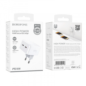 BOROFONE BA76A Белый ЗУ с 2*PD (PD35W,3000mA)