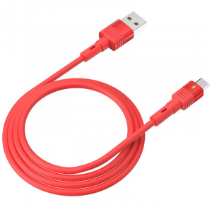 HOCO U82 Красный кабель USB 2.4A (microUSB) 1.2м