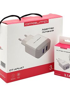 Орбита OT-APU47 ЗУ с 2*USB (5B, 3100mA)