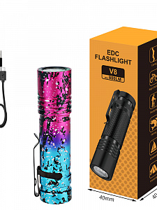 BORUIT V8 Голубой/Фиолетовый фонарь ручной