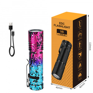 BORUIT V8 Голубой/Фиолетовый фонарь ручной