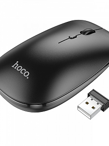 HOCO GM15 Черная мышь беспроводная (USB, 2.4ГГц+ВТ, 10м)