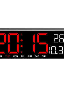 Часы настенные, настольные электронные с температурой Орбита OT-CLW21 Красные