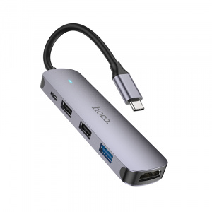 HOCO HB27 концентратор USB (3*USB, PD60W, HDMI)