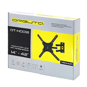 Кронштейн для телевизора настенный поворотный до 42 дюймов Орбита OT-HOD12