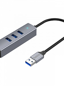 HOCO HB34 концентратор USB (3*USB 3.0, RG45) 1.5м