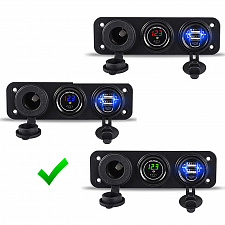 TDS TS-CAU48 Зеленый Разветвитель авто (Врезной)