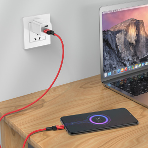 BOROFONE BU30 Красный кабель USB 2.4A (microUSB) 1.2м