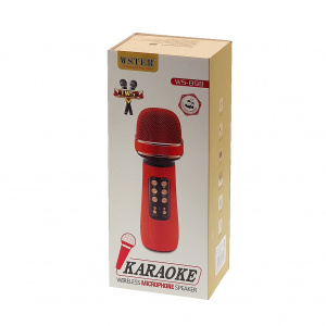 WSTER WS-898 Синий микрофон беспроводной (Bluetooth, динамики, USB)
