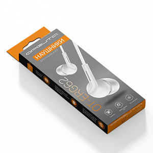 Орбита OT-ERG62 Белые наушники-гарнитура (3.5мм)