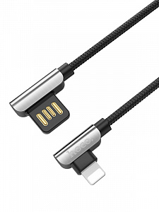 HOCO U42 Черный кабель USB 2.4A (iOS Lighting) 1.2м