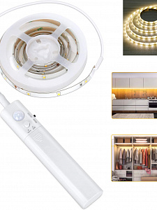 Светодиодная лента с датчиком движения 3м IP65 Теплая Огонек OG-LDL05