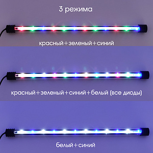 Светильник лампа для аквариума светодиодная цветная Огонек OG-LDP28 (370мм)