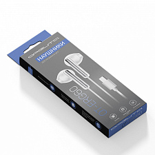 Наушники проводные гарнитура Type-C с микрофоном Орбита OT-ERG60 Белые