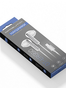 Наушники проводные гарнитура Type-C с микрофоном Орбита OT-ERG60 Белые