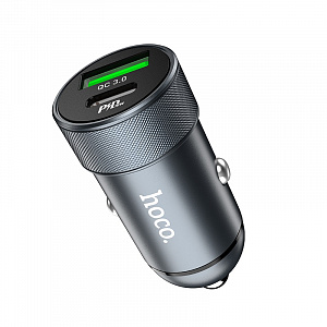 HOCO Z32B Черный ЗУ авто USB (PD27W+QC3.0,4500mA)