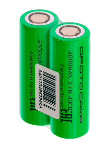 Аккумулятор 26650, 4000мАч, плоский пин, 2шт Орбита