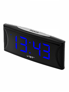 Часы электронные настольные от сети с будильником VST 719-5 Синие