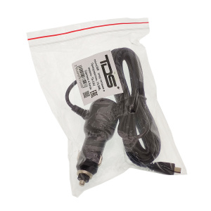 TDS TS-CAU62 Шнур питания в прикуриватель (3.5м, 12-24В, miniUSB+Type-C PD20W+USB QC3.0)