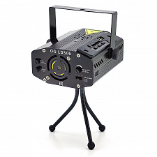 Лазерная световая установка для дома 2 в 1 с MP3 Огонёк OG-LDS06 Черная