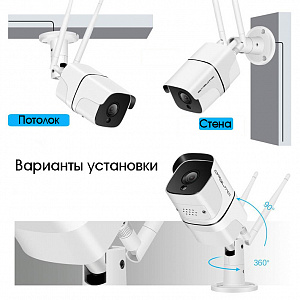 Орбита OT-VNI48 Белая видеокамера IP-WI-FI (1920*1080, 2Mpix, 3,6мм, металл)