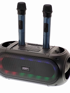 Орбита OT-ERM14 Черная караоке система с RGB подсветкой (2 микр, Bluetooth 5.0)