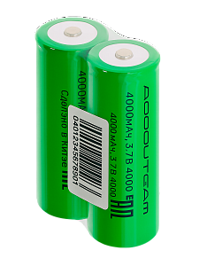 Аккумулятор 26650, 4000мАч, выпуклый пин, 2шт Орбита