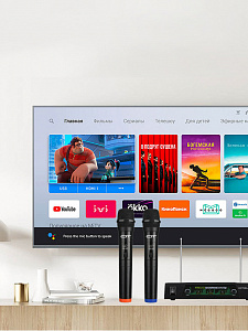 Микрофон караоке беспроводной набор 2шт Орбита OT-ERM12