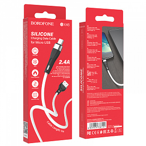 BOROFONE BX46 Белый кабель USB 2.4A (microUSB) 1м