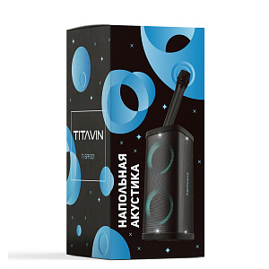 Колонка блютуз беспроводная с караоке и подсветкой 60Вт TITAVIN TI-SPF001