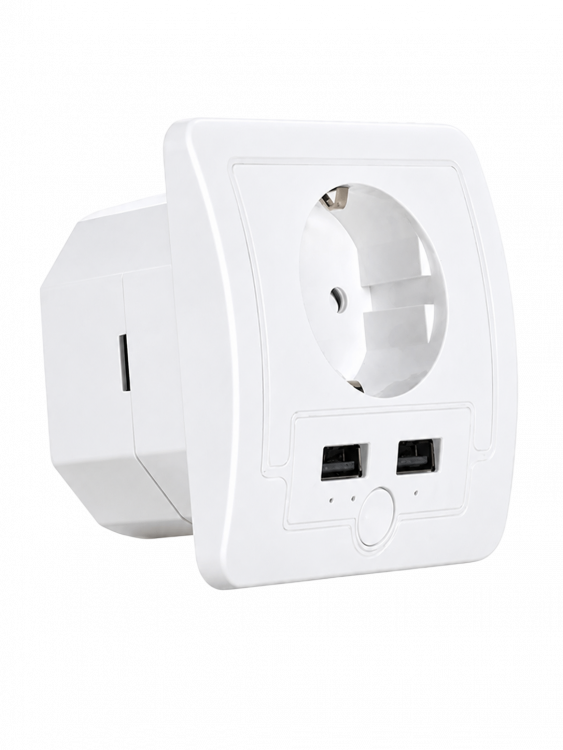 Умная розетка с USB Wi-Fi 16A Орбита OT-HOS15